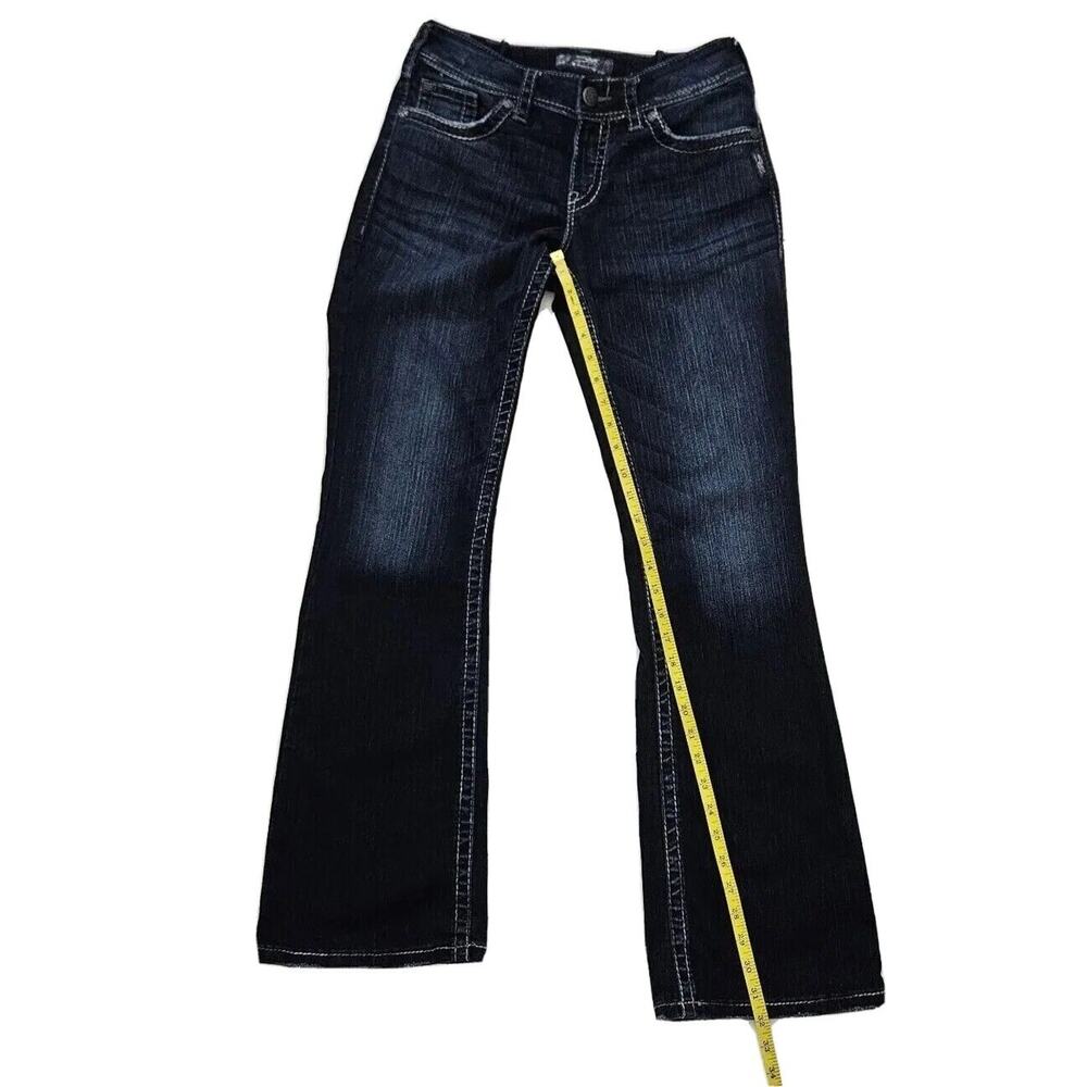Silver Suki Surplus (Womens 28"x32") Mid Rise Blue Denim Jeans Dark Wash Pants - Picture 9 of 9